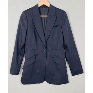 Elie Tahari Single Button‎ Blazer In Star Gazer Blue NWT Size 6